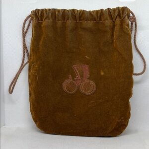 Coach Brown Velvet Drawstring Golf Ball Bag ⛳️ 6.5x7.5